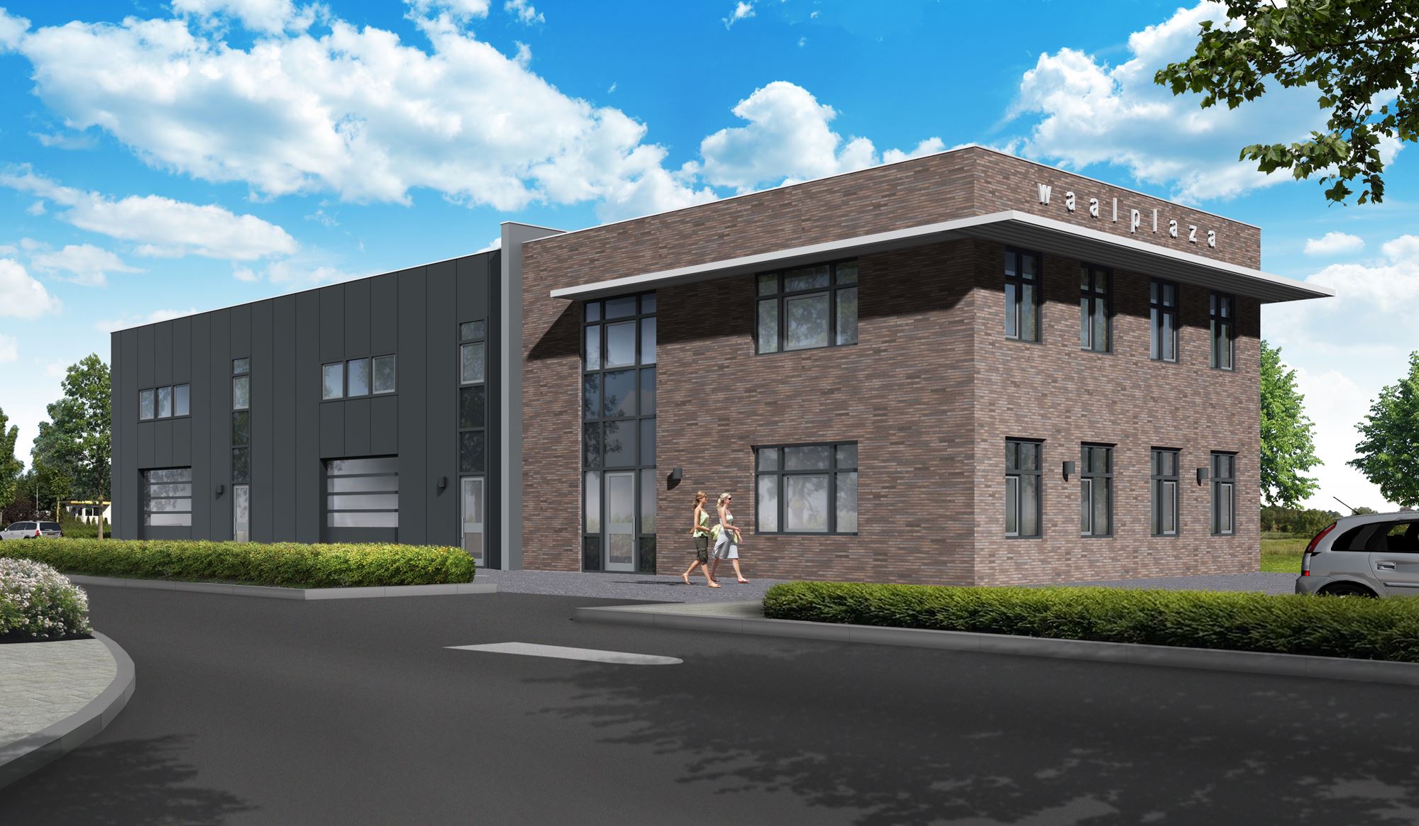 Waalplaza, nieuwbouw multifunctionele bedrijfsunits Gorinchem-Oost II